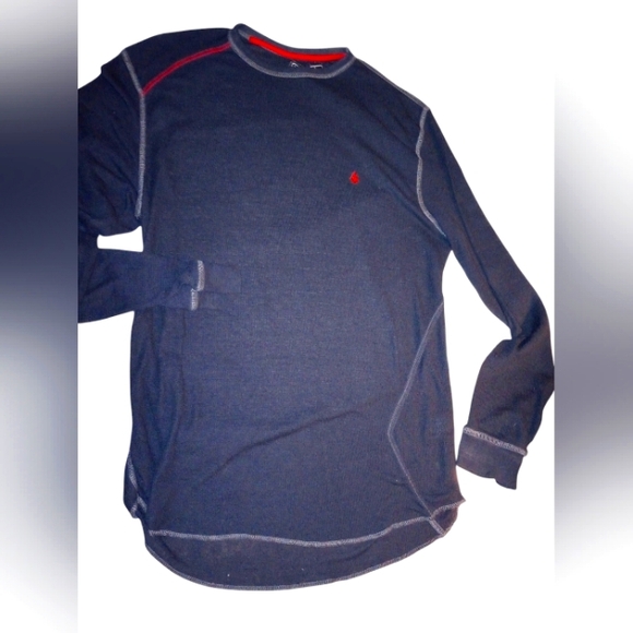 Men's Volcom Dark Blue Long Sleeve Shirt. Lightweight. Logo on front. Size Large - Picture 3 of 7